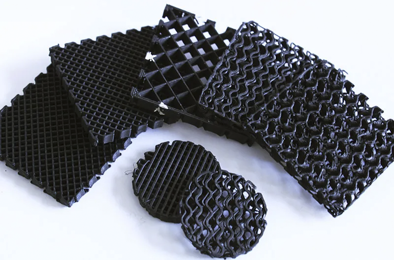 Peças impressas em 3D com o filamento FEco Graphene